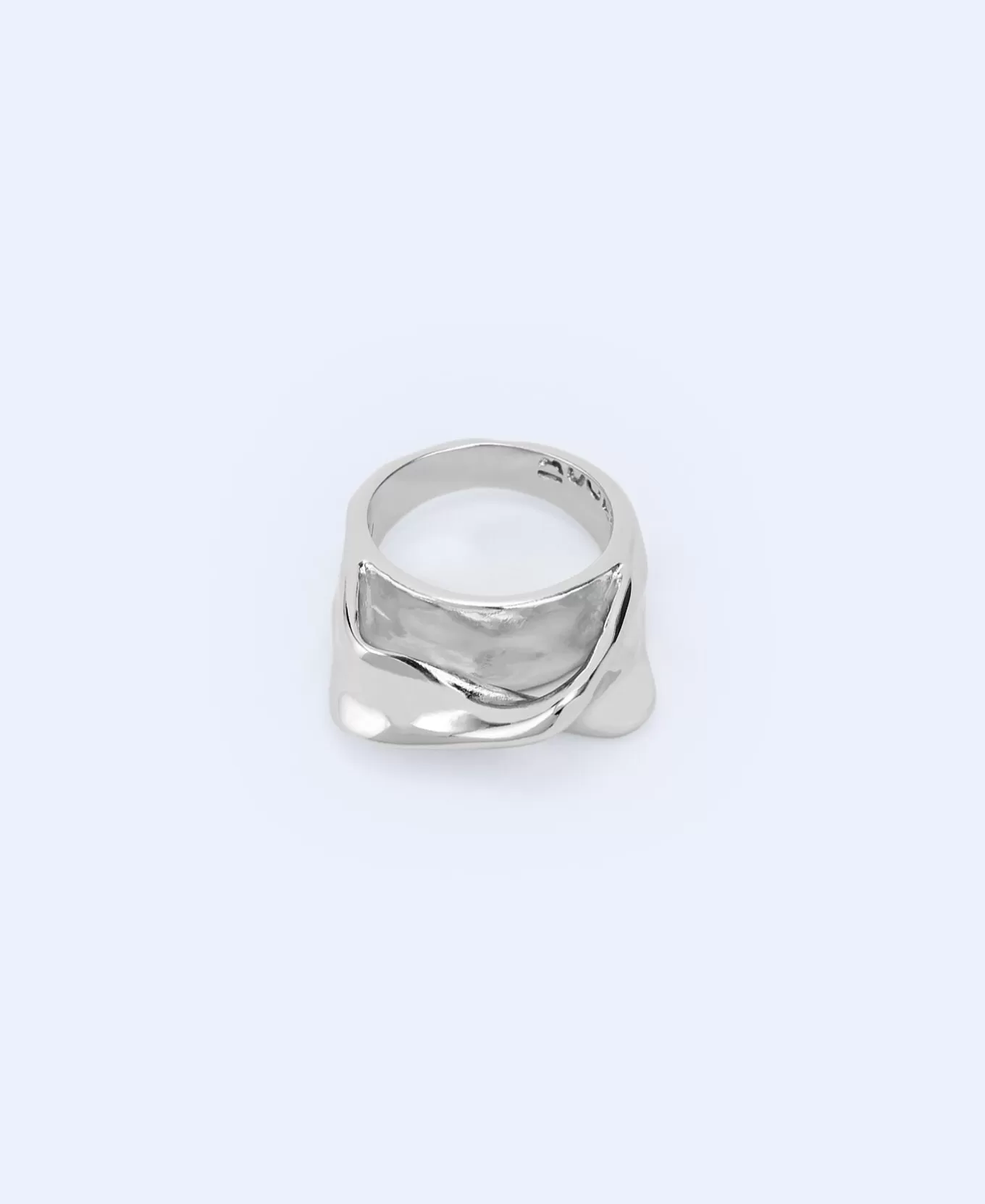 Femme Adolfo Dominguez Bague En Zinc A Motif Torsion