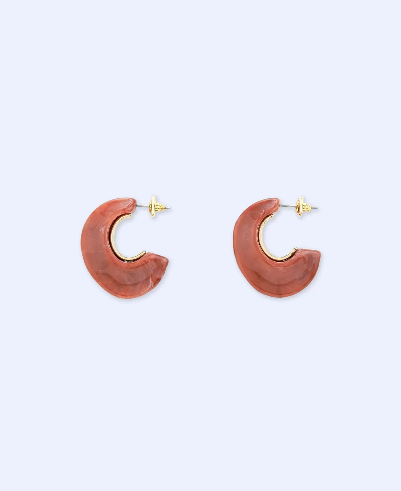 Femme Adolfo Dominguez Boucles D'Oreilles En Resine Et Metal