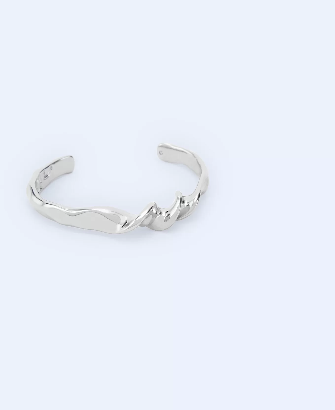 Femme Adolfo Dominguez Bracelet Metallique Motif Torsion