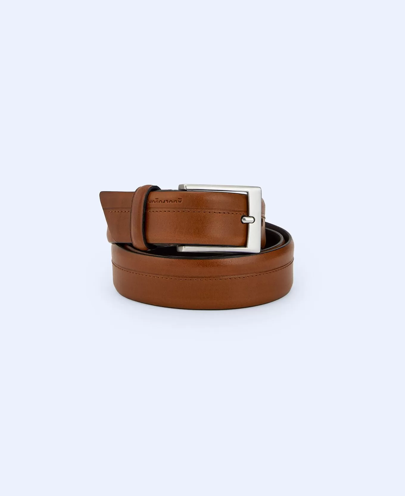 Homme Adolfo Dominguez Ceinture Biseautee En Cuir