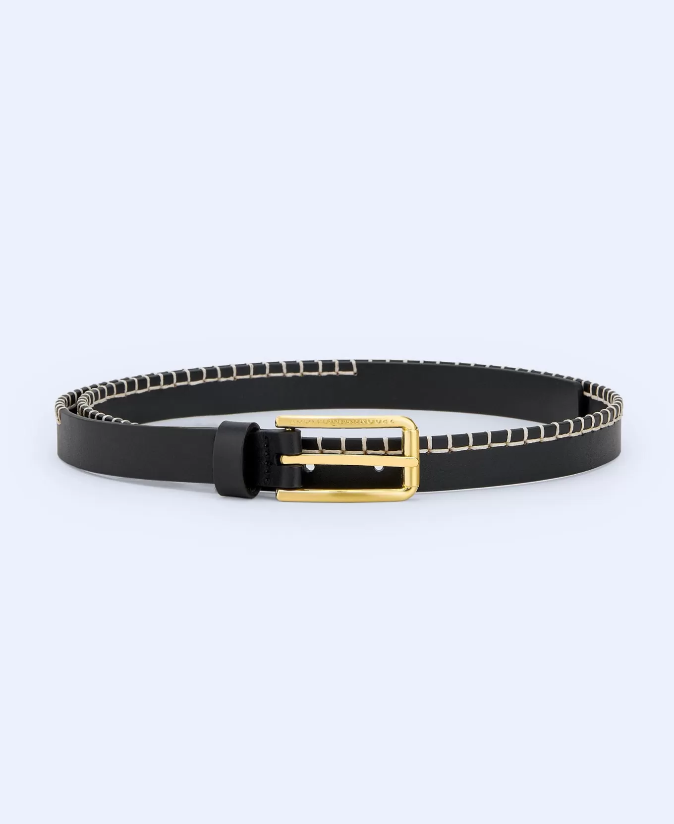 Femme Adolfo Dominguez Ceinture Surpiquee En Cuir