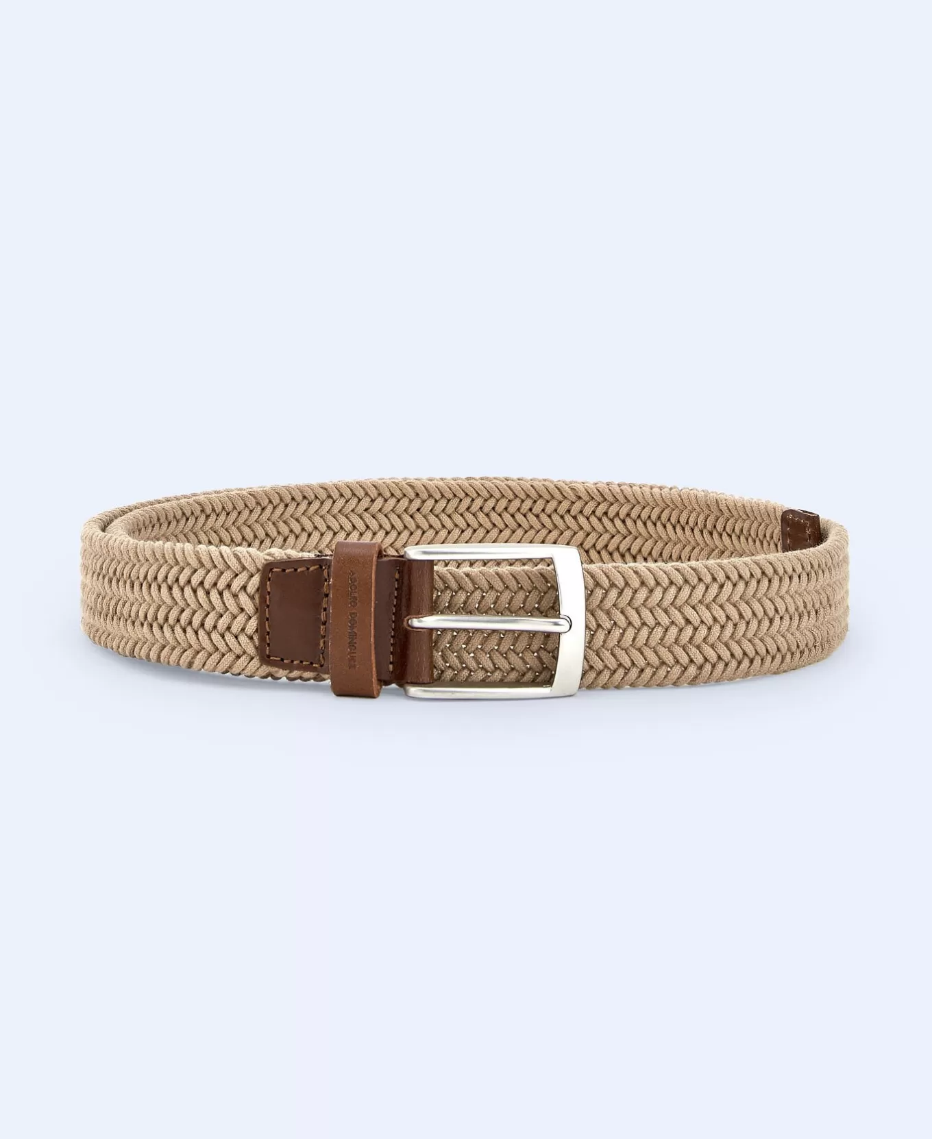 Homme Adolfo Dominguez Ceinture Tressee En Cuir Et Coton