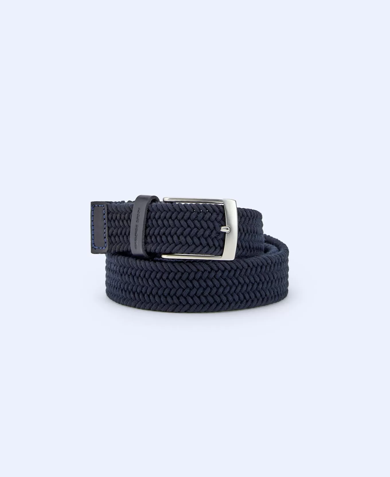 Homme Adolfo Dominguez Ceinture Tressee En Cuir Et Coton