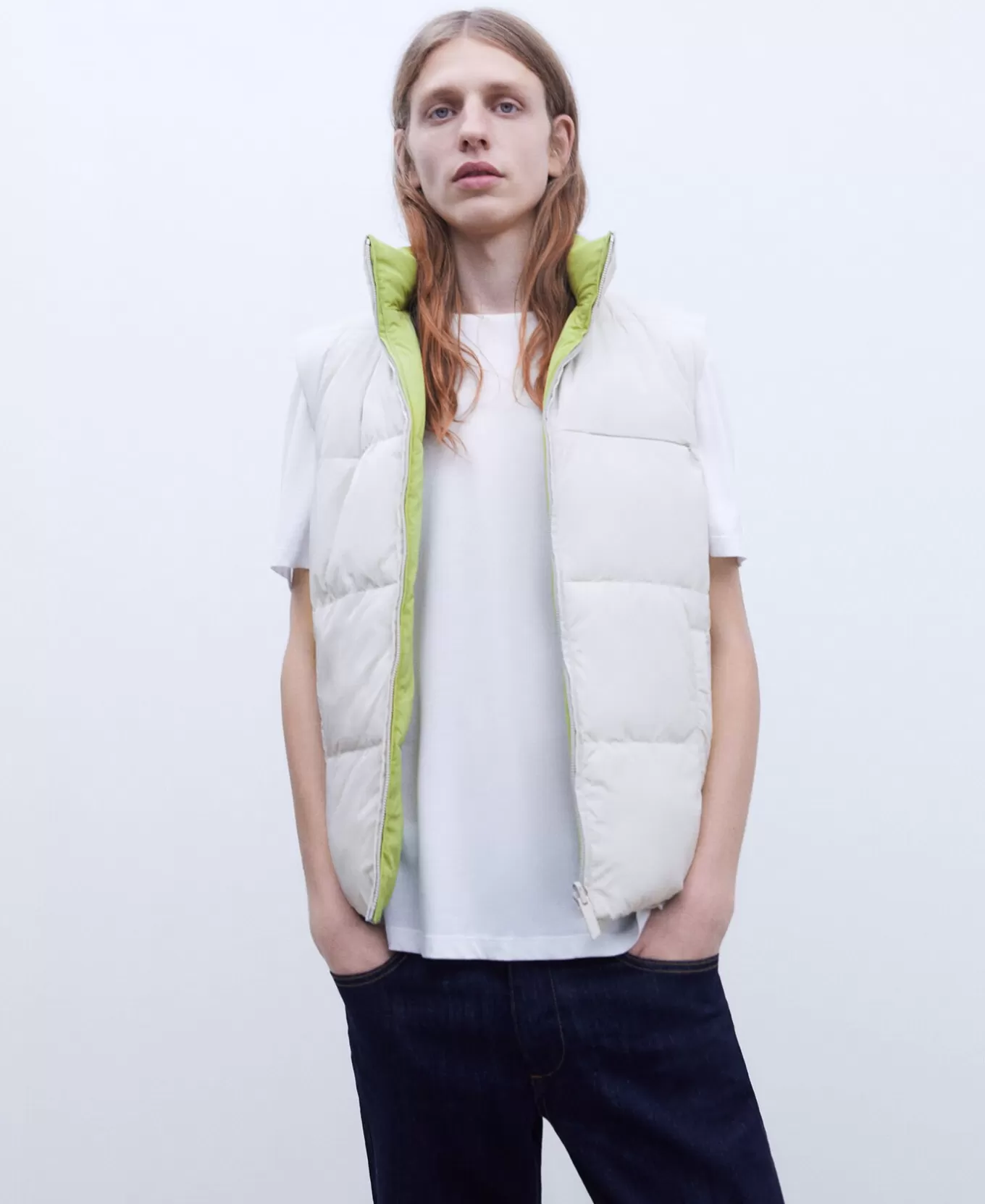 Homme Adolfo Dominguez Gilet Matelasse Reversible En Nylon