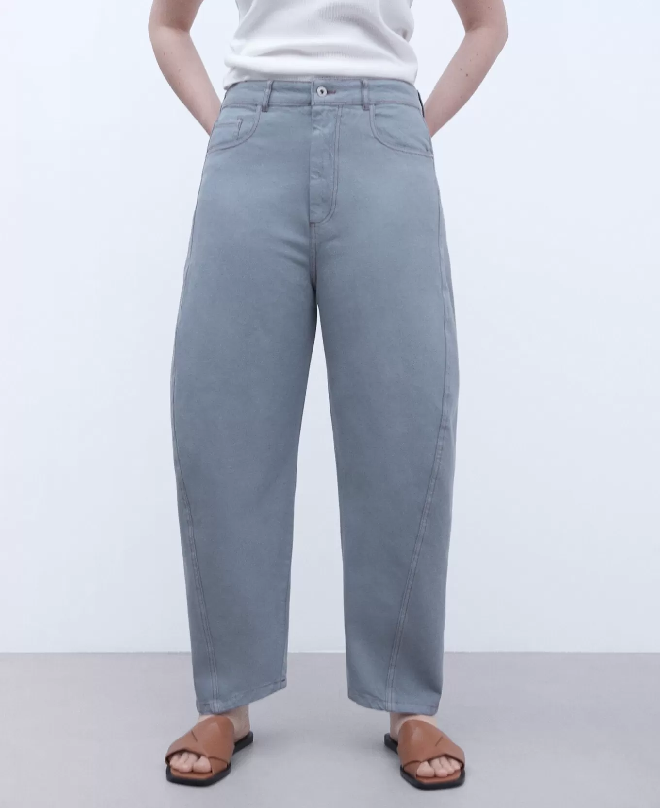 Femme Adolfo Dominguez Jeans Banane En Coton