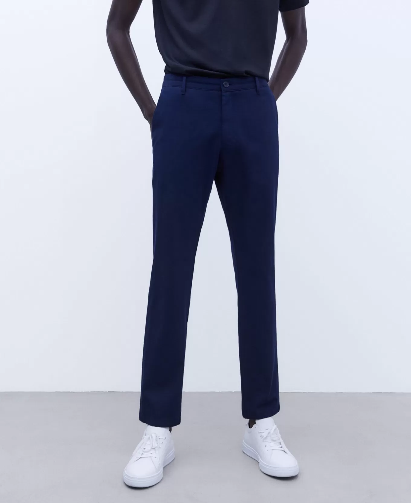 Homme Adolfo Dominguez Pantalon Chino Avec Poches A L'Italienne