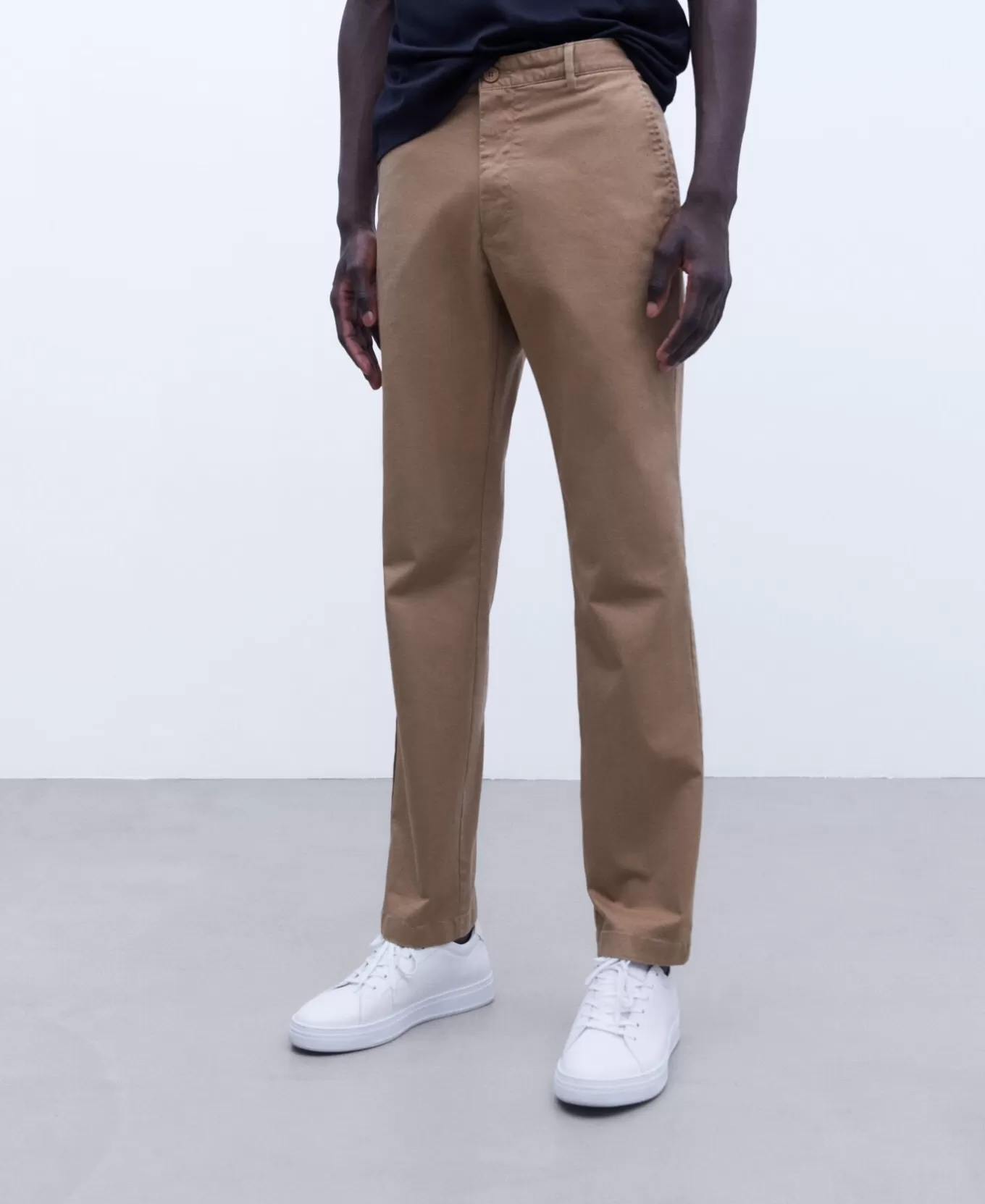 Homme Adolfo Dominguez Pantalon Chino En Coton Serge