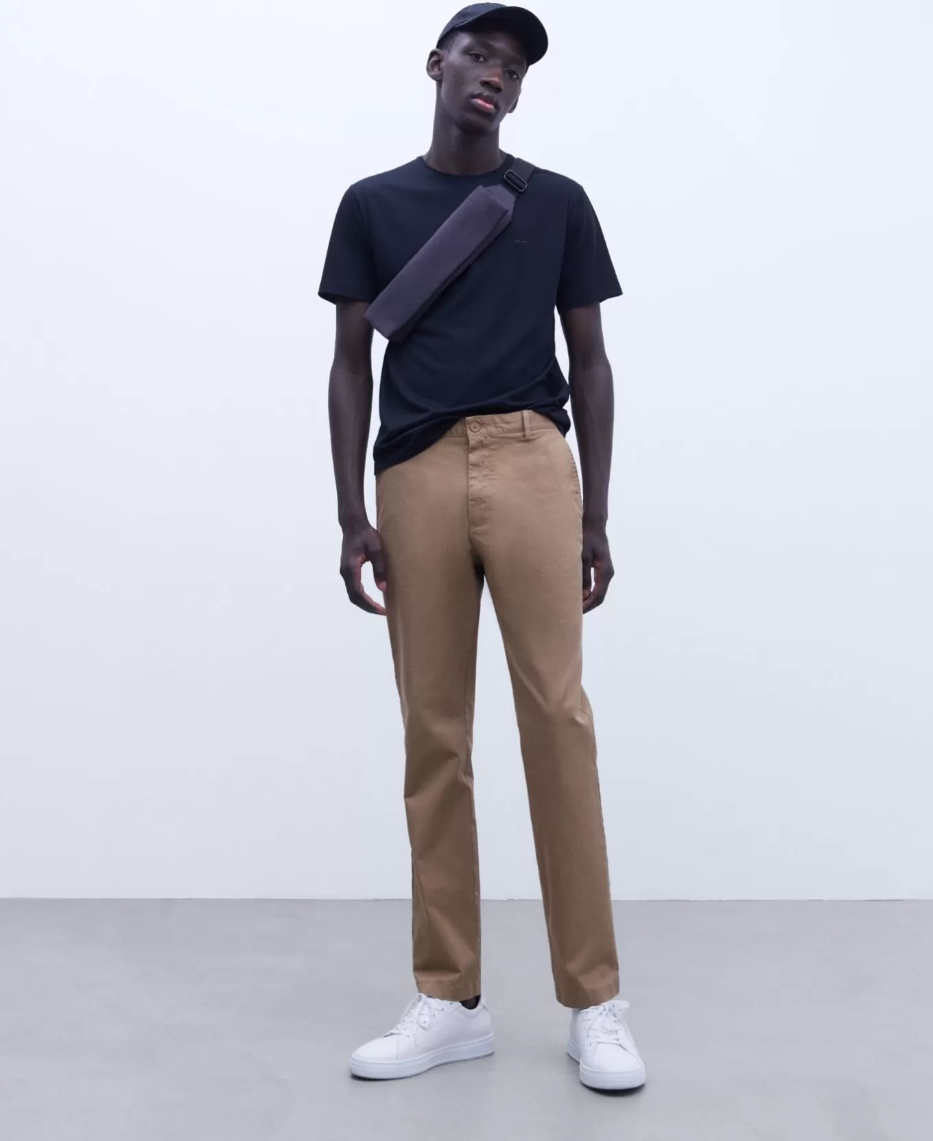 Homme Adolfo Dominguez Pantalon Chino En Coton Serge