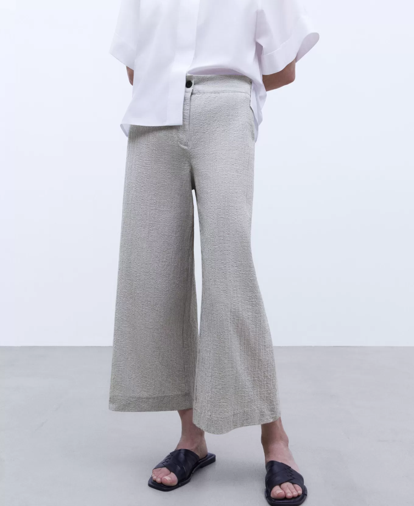 Femme Adolfo Dominguez Pantalon Coupe Ample En Coton