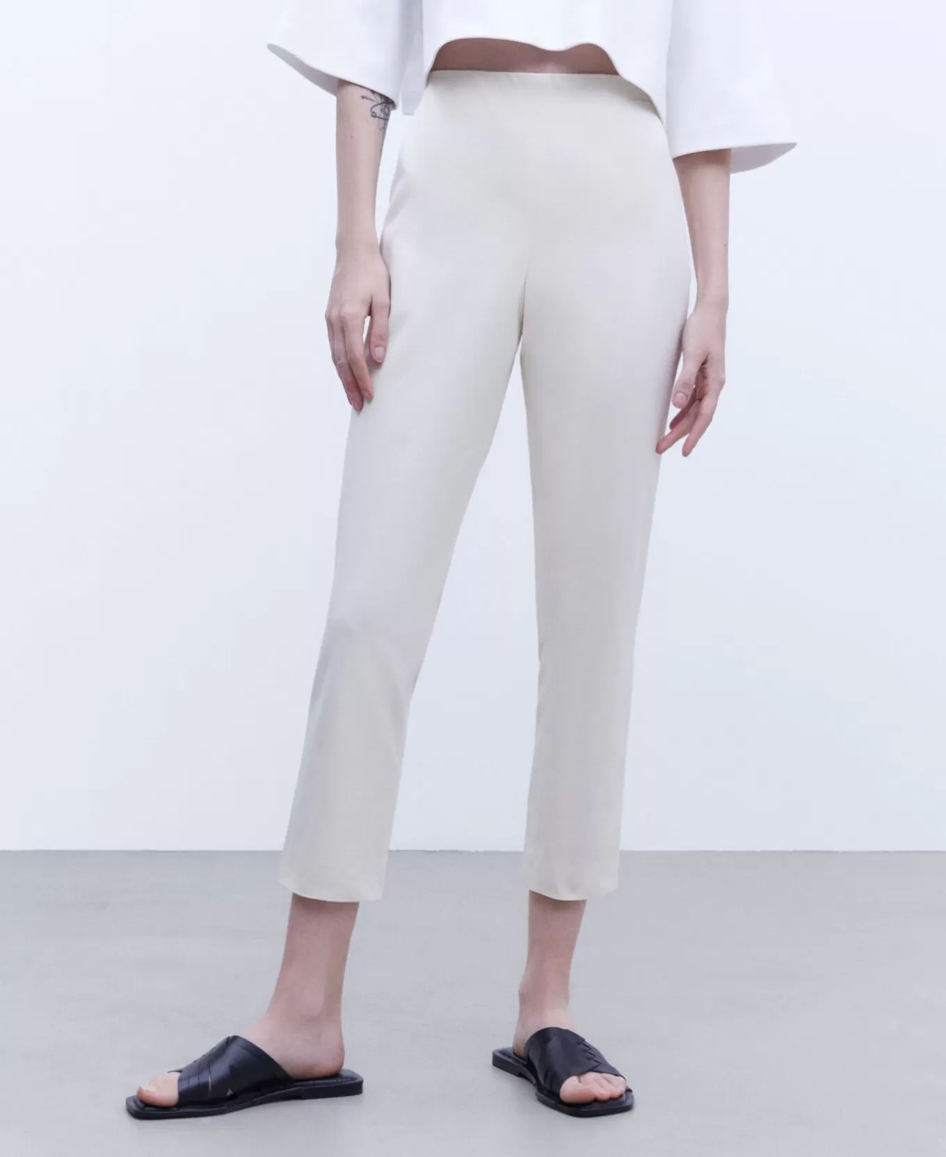 Femme Adolfo Dominguez Pantalon Skinny En Coton