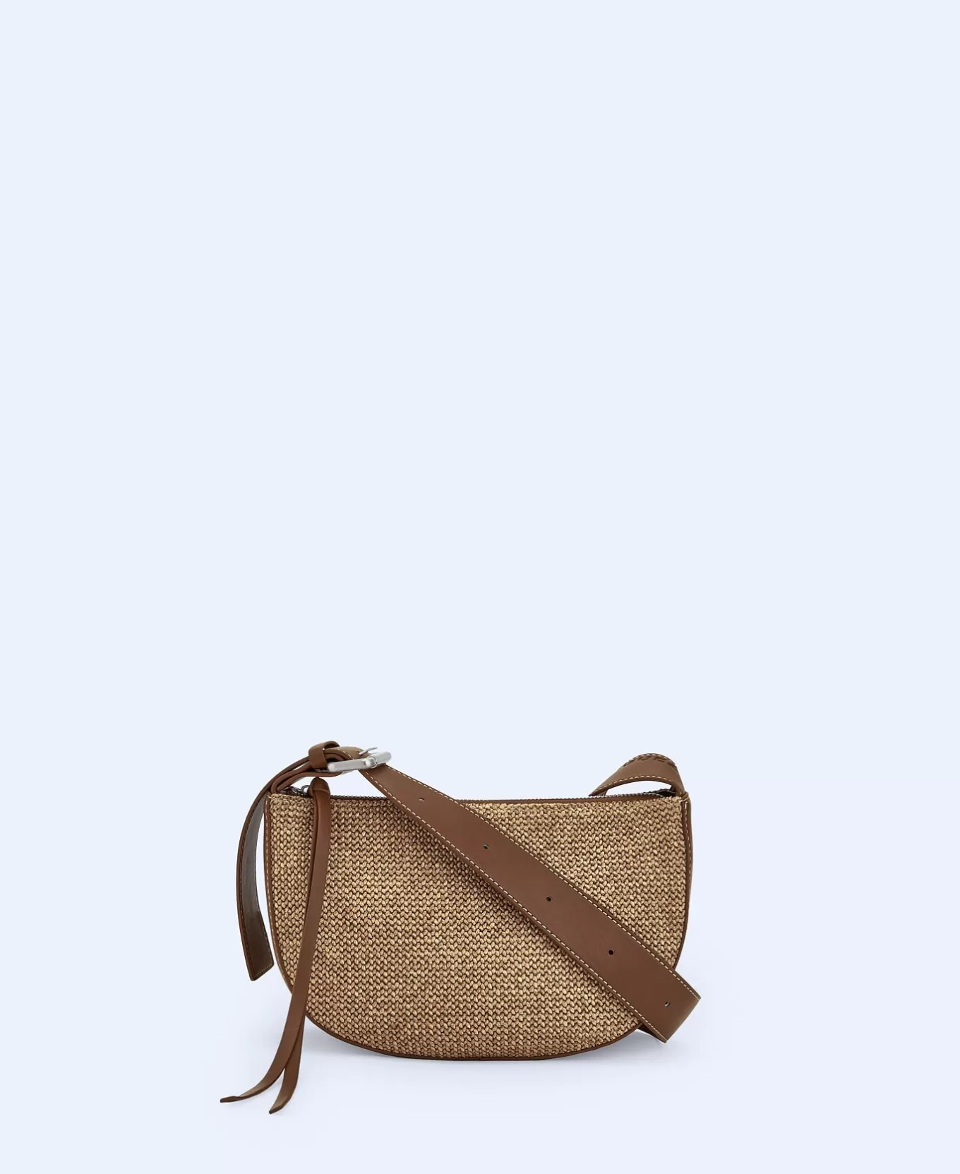 Femme Adolfo Dominguez Petit Sac A Bandouliere En Tissu Tresse