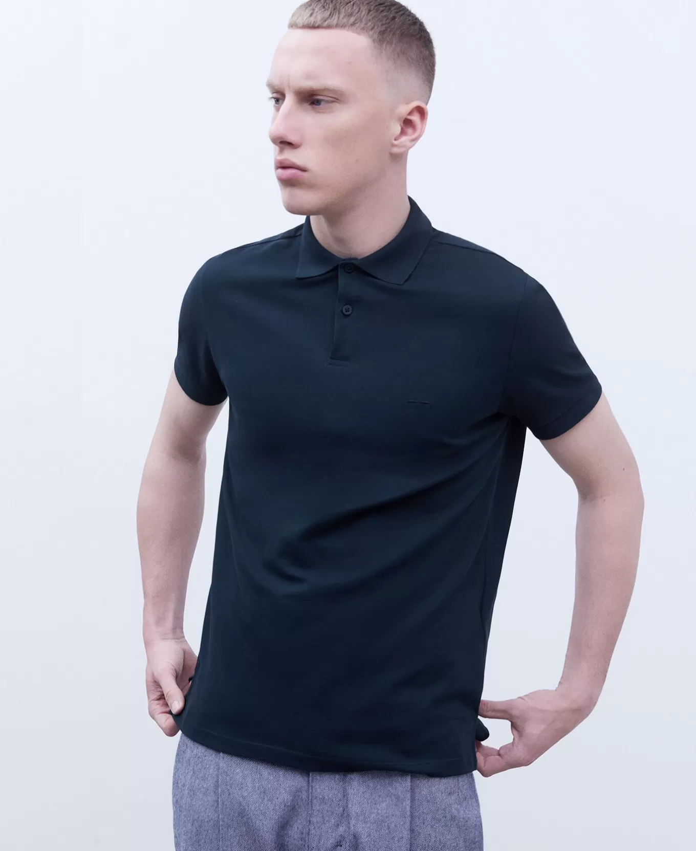 Homme Adolfo Dominguez Polo Slim Fit En Coton