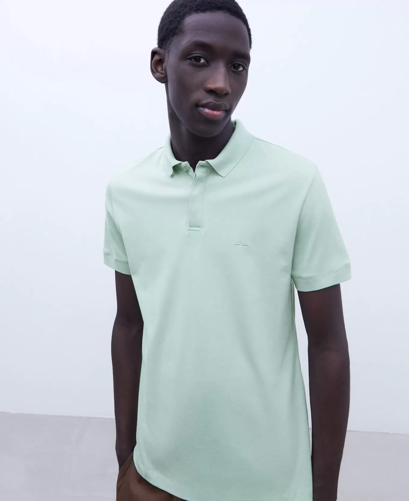 Homme Adolfo Dominguez Polo Uni En Coton