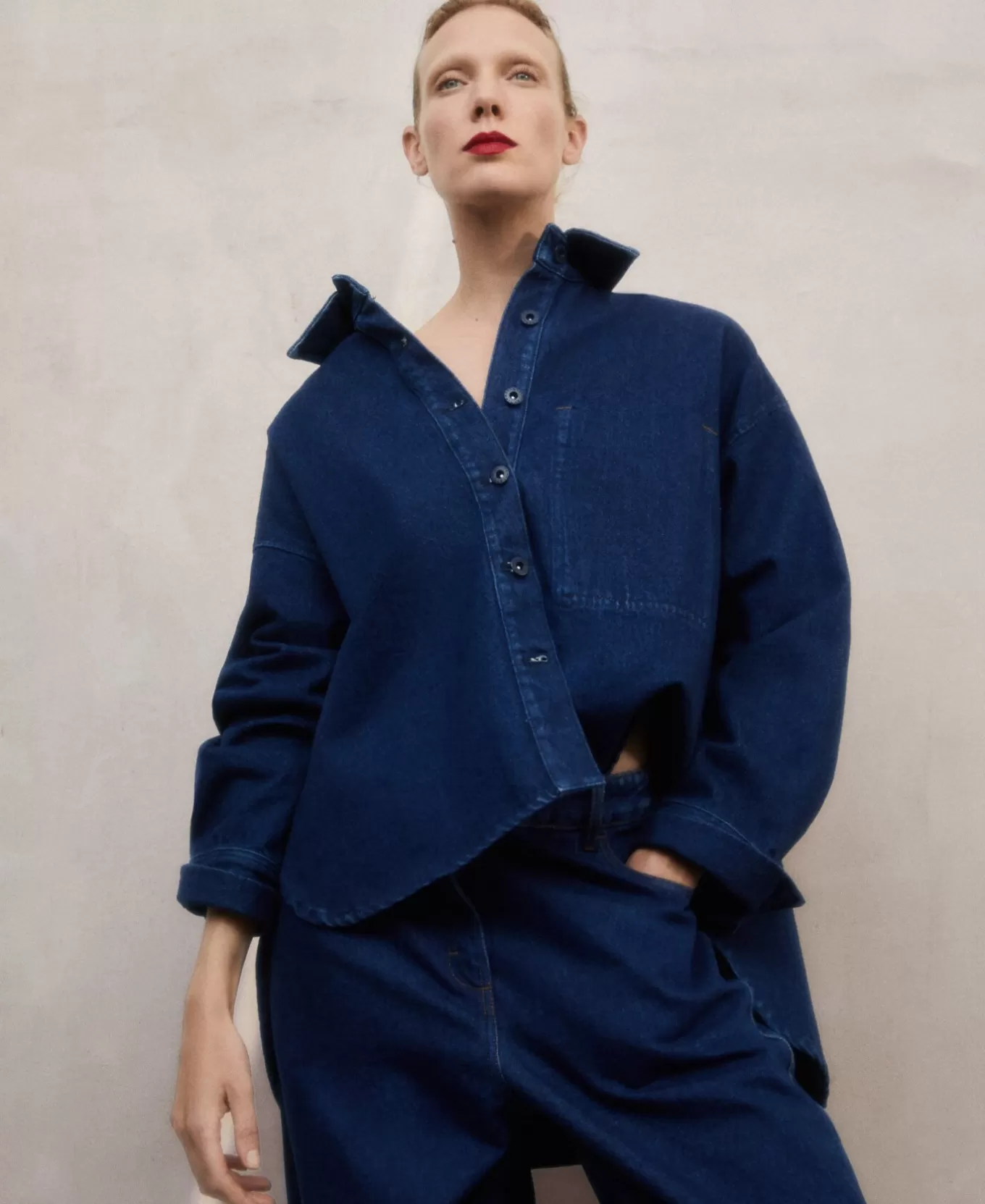 Femme Adolfo Dominguez Surchemise En Jean Oversize