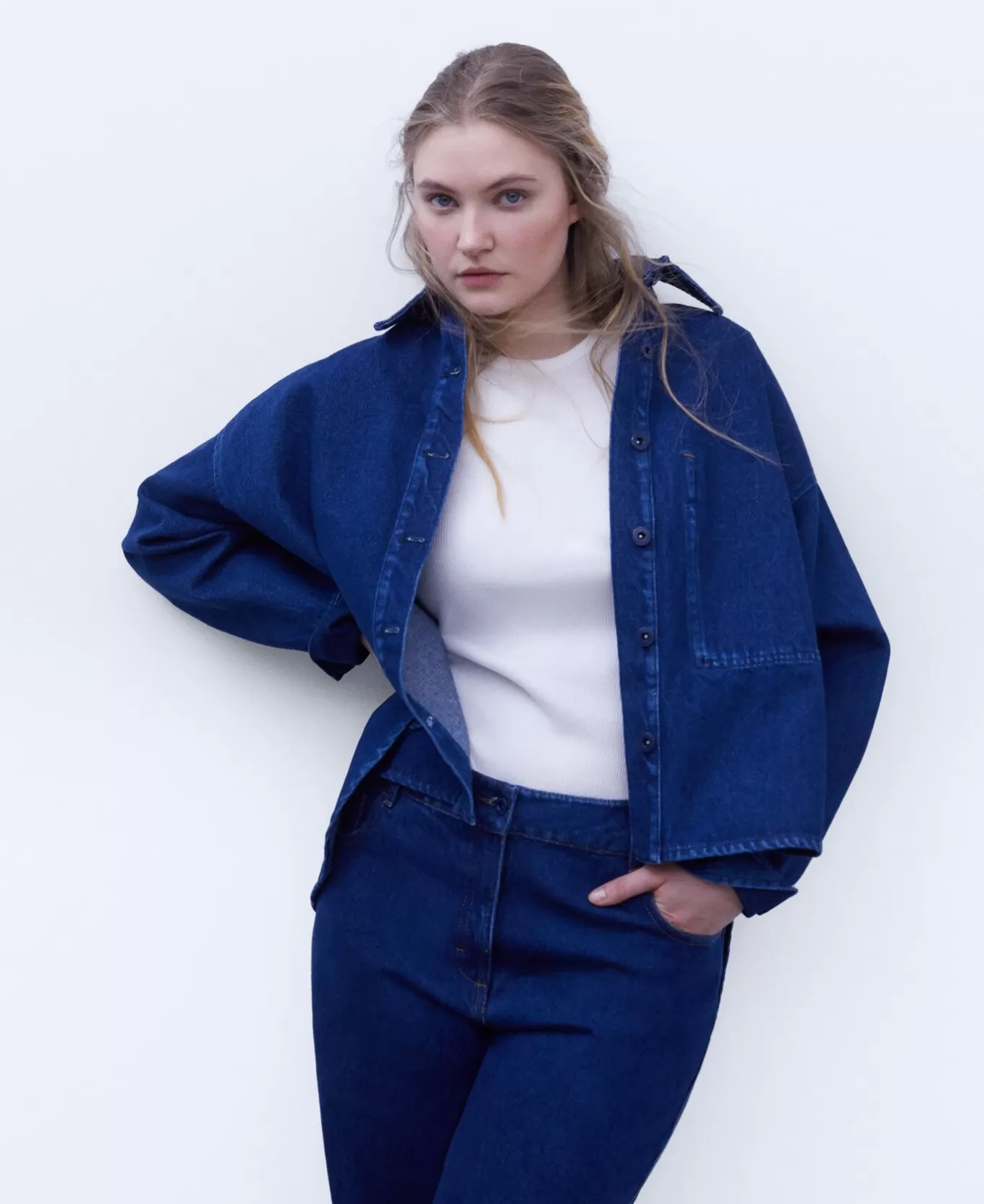 Femme Adolfo Dominguez Surchemise En Jean Oversize